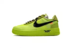 nike air force 1 off white montant fluorescent green ow stos